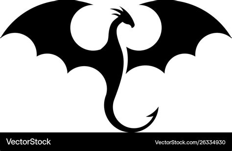 simple dragon silhouette